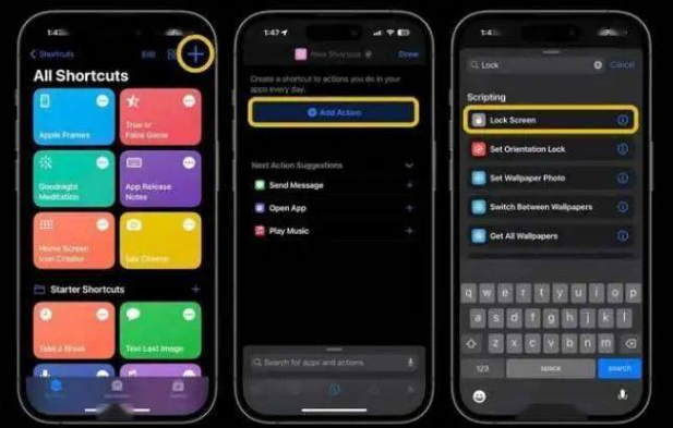 伊川苹果14锁屏维修店分享iPhone14升级iOS16.4后如何创建锁屏快捷方式 